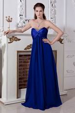 Cheap Empire Royal Blue Chiffon Women Evening Dresses