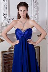 Cheap Empire Royal Blue Chiffon Women Evening Dresses