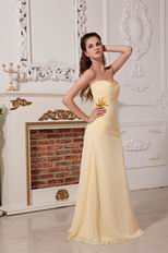 Cheap Sweetheart Yellow Chiffon Evening Party Dress