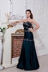 Moderst Appliques Sweetheart Dark Green Evening Dress