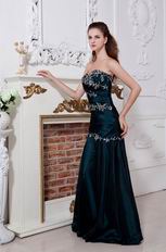 Moderst Appliques Sweetheart Dark Green Evening Dress