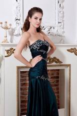 Moderst Appliques Sweetheart Dark Green Evening Dress