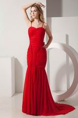 Discount Mermaid Formal Wine Red Evening Dress For Juniors