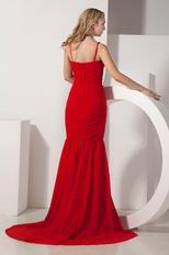 Discount Mermaid Formal Wine Red Evening Dress For Juniors