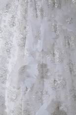 Luxury Lace White Celebrity Dress With Flowers Decorate