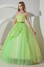 Dress Like A Princess Spring Green Evening Ball Dress