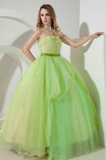 Dress Like A Princess Spring Green Evening Ball Dress