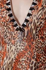 Mini Leopard Printing Fabric Sexy Short Evening Dress