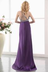 Sexy High Split Purple 2014 New Arrival Evening Dress