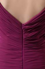 Cap Sleeves Zipper Ruby Chiffon Evening Dresses Gowns