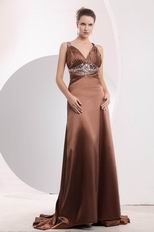 Modest Crystals Beaded Panel Train Sienna Evening Dress