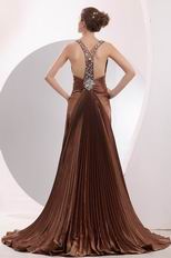 Modest Crystals Beaded Panel Train Sienna Evening Dress