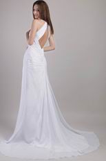 White Halter Backless Formal Occasion Evening Dress