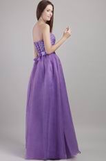 Lavender Beaded Designer Dress For Evening Party