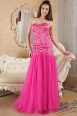 Classic Sweetheart Crystals Fuchsia Fomal Evening Dress