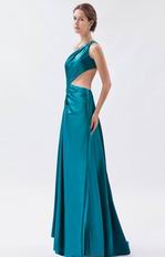 Side Split Peacock Blue Sexy Evening Dress In Texas