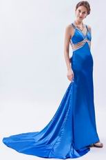 Sexy Straps Ultramarine Evening Dress For Women