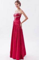 Fascinating Sweetheart Carmine Lace-up Evening Club Dress