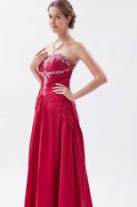 Fascinating Sweetheart Carmine Lace-up Evening Club Dress