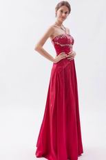 Fascinating Sweetheart Carmine Lace-up Evening Club Dress