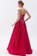 Fascinating Sweetheart Carmine Lace-up Evening Club Dress