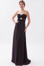 Romantic Sweetheart Black Chiffon Dress to Evening Wear