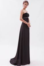 Romantic Sweetheart Black Chiffon Dress to Evening Wear