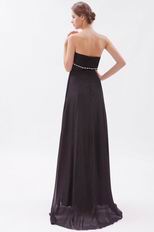 Romantic Sweetheart Black Chiffon Dress to Evening Wear