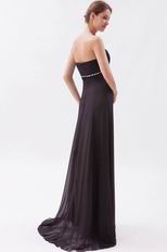 Romantic Sweetheart Black Chiffon Dress to Evening Wear