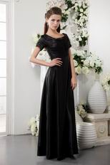 Scoop Floor-length Black Formal Evening Dress Discount