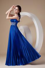 Cobalt Blue Evening Dresses One Shoulder Skirt With Split