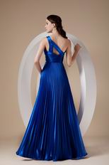 Cobalt Blue Evening Dresses One Shoulder Skirt With Split