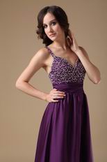 Purple Custom Made Elegant Woman Evening Celebrity Dress