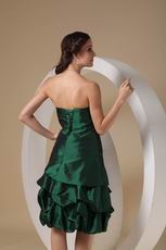 Knee-length Dark Green Woman In Homecoming Dress