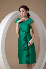 V Neck Dark Green 2014 Homecoming Dress Cheap