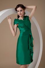 V Neck Dark Green 2014 Homecoming Dress Cheap