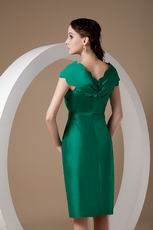 V Neck Dark Green 2014 Homecoming Dress Cheap