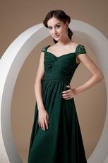 Cheap Watteau Train Dark Green Mother Of The Bride Dress