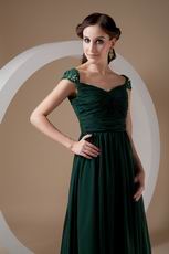 Cheap Watteau Train Dark Green Mother Of The Bride Dress