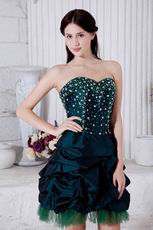 Dark Green Mini Skirt Sweet Sixteen Gowns Discount