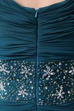 Front Drap Skirt Strong Blue Designer Prom Dress Beautiful