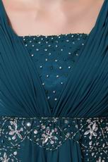 Front Drap Skirt Strong Blue Designer Prom Dress Beautiful