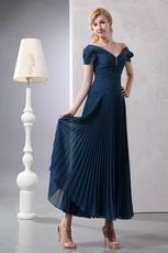 Cap Sleeves V Neck Mother Of The Bride Beach Dress