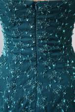 Beaded Lace Layers Skirt Peacock Blue Jacket Dress For Prom Wear