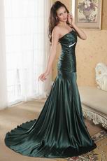 One Shoulder Mermaid Olive Green Female Prom Dress Sale