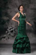 Mermaid Halter Dark Green Evening Dress Discount