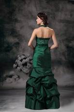 Mermaid Halter Dark Green Evening Dress Discount