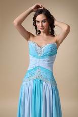 Ombre Contrast Blue Color Sweetheart Prom Dress New Arrival