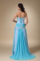Ombre Contrast Blue Color Sweetheart Prom Dress New Arrival