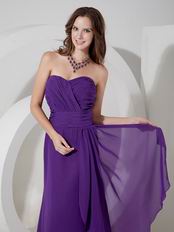 Column Blue Violet Chiffon New Styles Prom Dress Cheap